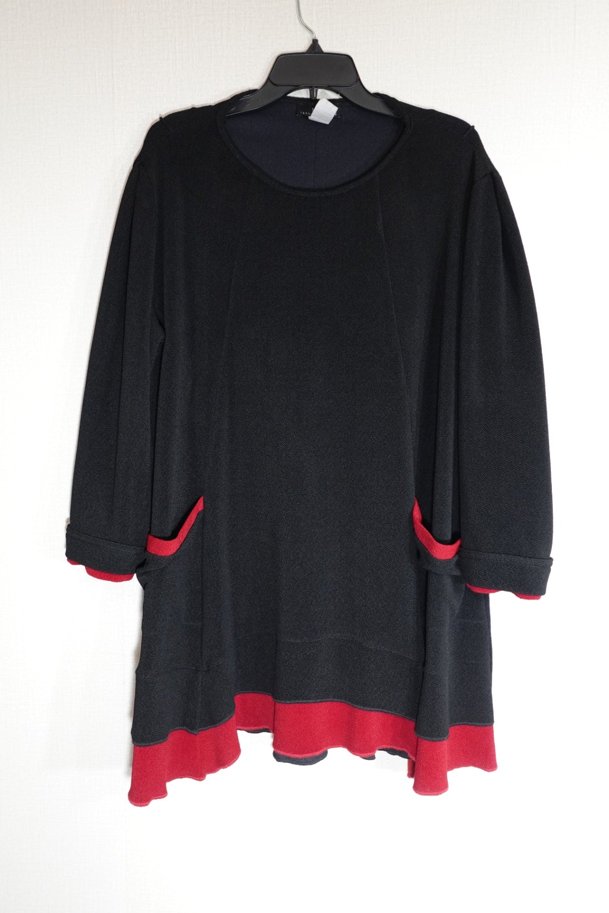 Moonlight Y&S fashion design, 3/4 SLEEVE TOP with detachable cowl, 2X