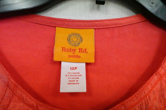 Ruby Rd, Long Sleeve Top, 12P Ruby Rd Long Sleeve Top More To Love Consignment