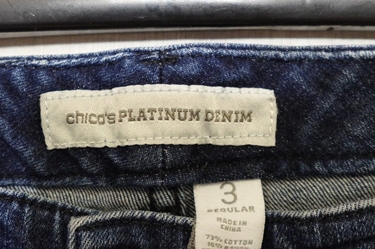 Chicos Platinum Denim, Jeans, XL Shorts (Chicos 3) Chacos Platinum Denim Jeans More To Love Consignment