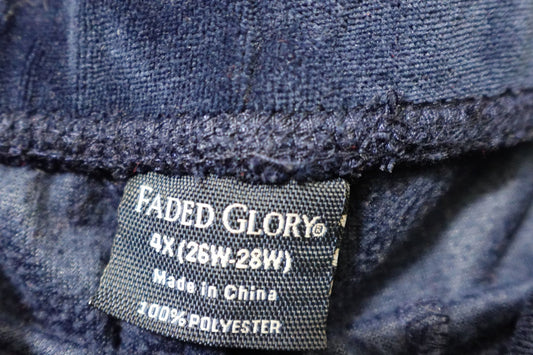 FADED GLORY, Velour Pants, Size 26/28W