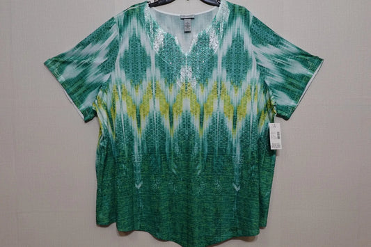 Catherines, New Short Sleeve Top, Size 26/28 Catherines New Short Sleeve Top More To Love Consignment