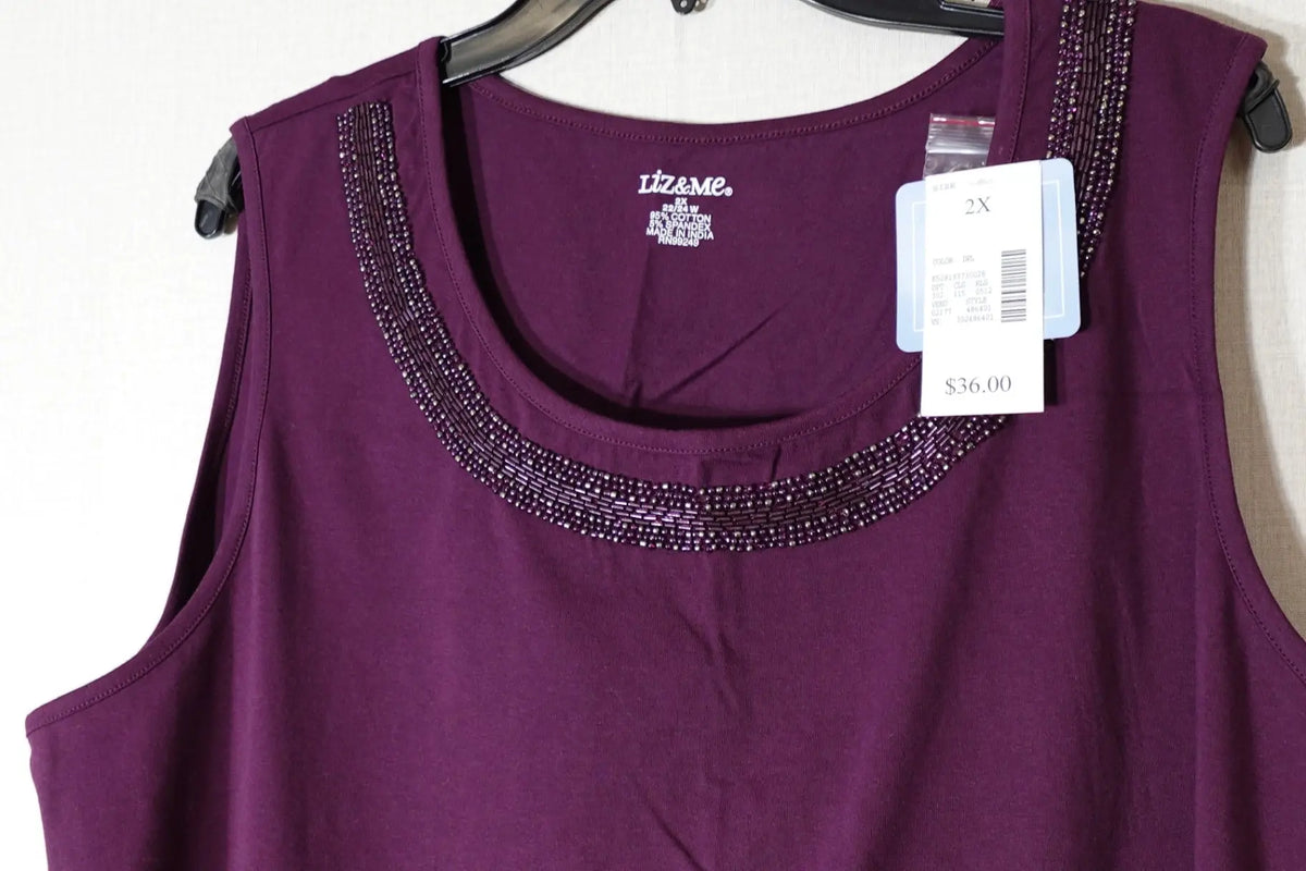 Liz & Me, New sleeveless top, Size 22/24W Liz & Me New sleeveless top More To Love Consignment