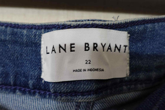 Lane Bryant, New Jeans Mid-Rise Wide Leg Capri, Size 22