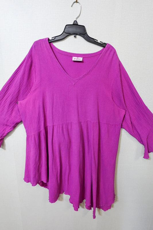 Cotton Ways, 1/2 Sleeve Tunic Short Dress, Size 3X Cotton Ways