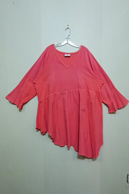 Cotton Ways, 3/4 Sleeve Tunic Short Dress, Size 3X Cotton Ways