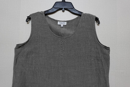 TAMOTSU, Linen Blend Sleeveless Blouse, Size 16W TAMOTSU Sleeveless Blouse More To Love Consignment