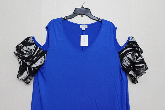 TAMSY, new Shorts Sleeve Top, Size XL/2X (1X) TAMSY new Shorts Sleeve Top More To Love Consignment