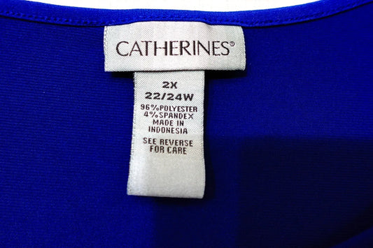 Catherines, 3/4 Sleeves Top, Size 22/24W Catherines 3/4 Sleeves Top More To Love Consignment
