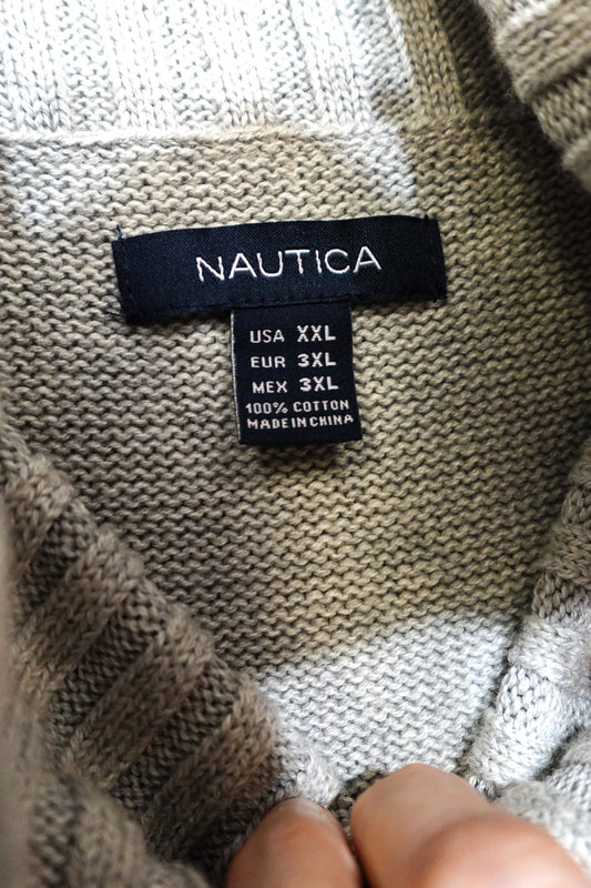 Nautica, Long Sleeves Top W/ Cowl, Size 2XL
