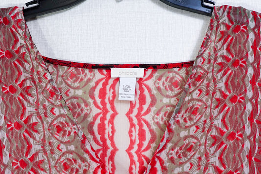 Chico's, Kaftan Top, Size L/XL