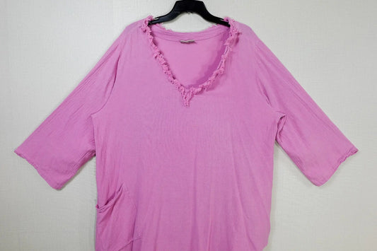 CottonWays, Short Sleeve Tunic, 3X CottonWays Short Sleeve Tunic More To Love Consignment