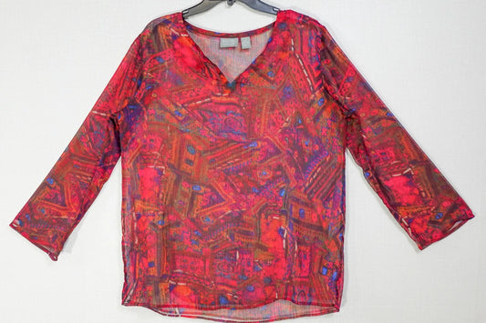 Chico's, Long Sleeves Top, L (2) Chico's Long Sleeves Top More To Love Consignment