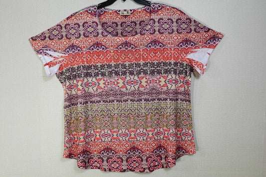 One World, Short Sleeved Top, 2X One World Short Sleeved Top More To Love Consignment