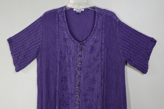 Plus Side , 1/2 Sleeved Tunic, 1X