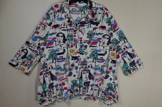 habitat, 3/4 Sleeve Top button down, XL habitat 3/4 Sleeve Top button down More To Love Consignment