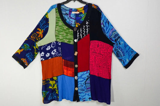 La Cera, 3/4 Sleeeve Tunic, 3X La Cera 3/4 Sleeeve Tunic More To Love Consignment