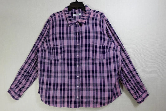 Slink , Long Sleeves Flannel Top, 3X Slink Long Sleeves Flannel Top More To Love Consignment