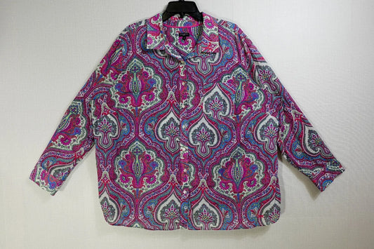 Talbots, Long Sleeve Top- Button Down, 3X Talbots Long Sleeve Top- Button Down More To Love Consignment