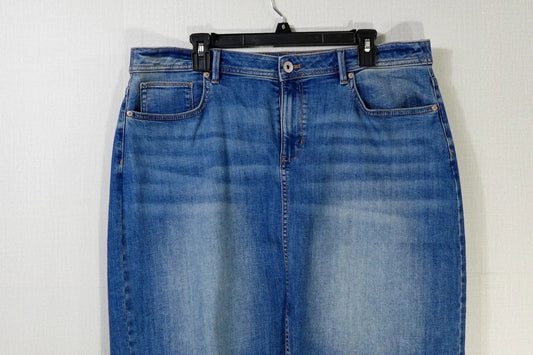 J. Jill, Skirt - Denim Pencil, L/XL (No Label) J. Jill Skirt - Denim Pencil More To Love Consignment