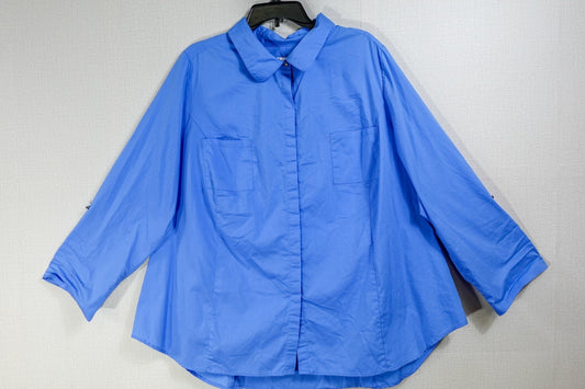 D&CO, Long Sleeves Top- Button Down, 3X D&CO Long Sleeves Top- Button Down More To Love Consignment