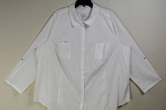 D&CO, Long Sleeves Top- Button Down, 3X D&CO Long Sleeves Top- Button Down More To Love Consignment