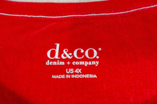 D & Co, Short Sleeve Top, 4X (No label) D & Co Short Sleeve Top More To Love Consignment