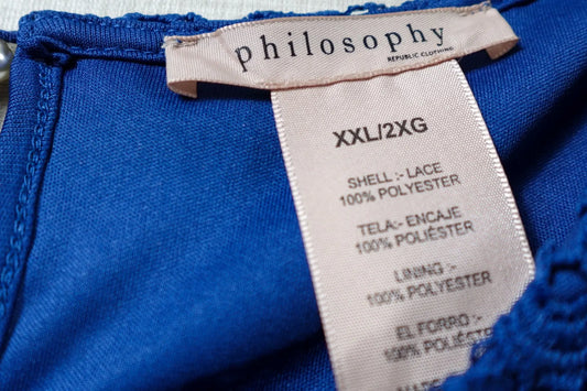 philosophy , Short Sleeved Top, XXL/2XG philosophy Short Sleeved Top More To Love Consignment