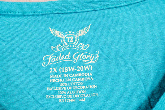 Faded Glory, Short Sleeved Top, 18/20W