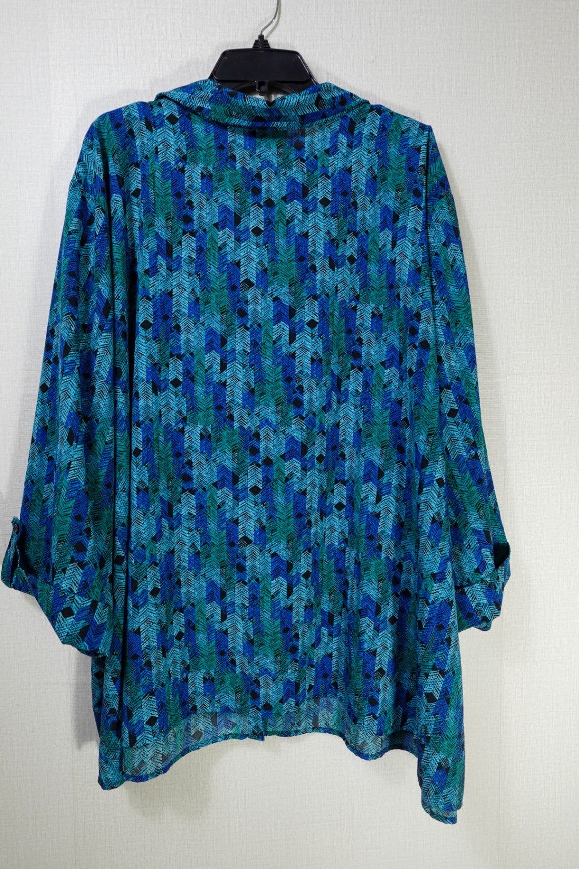 Catherines, Short Sleeved Top - button down, 34/36W (5X)