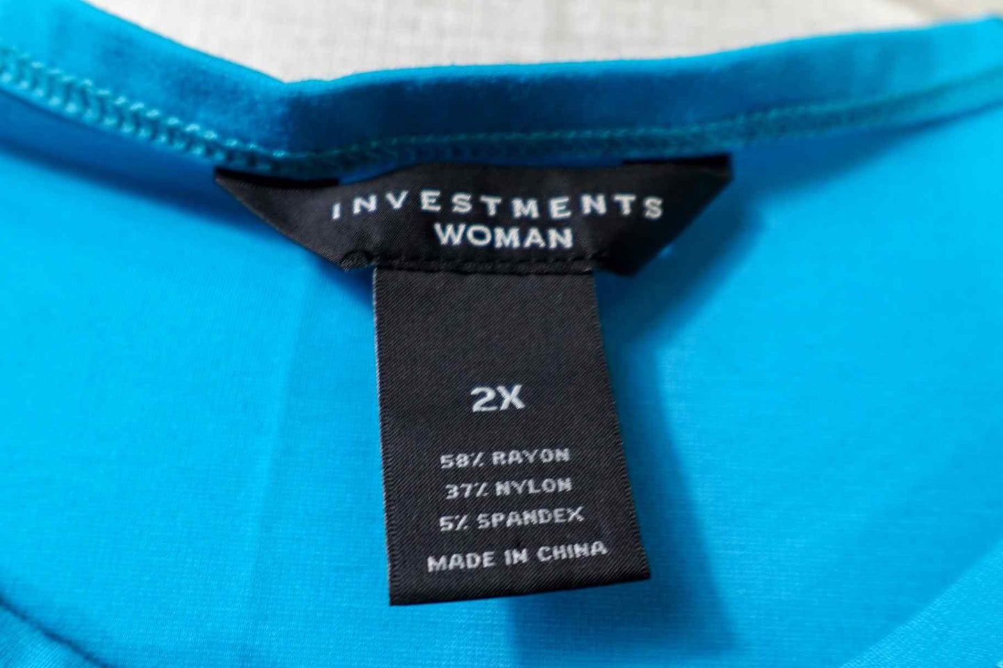 Investments Woman, Short Sleeved Top, 2X Investments Woman Short Sleeved Top More To Love Consignment