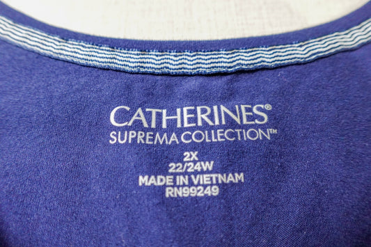 Catherine's, Short Sleeved Top, 2X