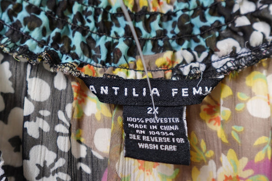Antilia Femme, Short Sleeved Top, 2X