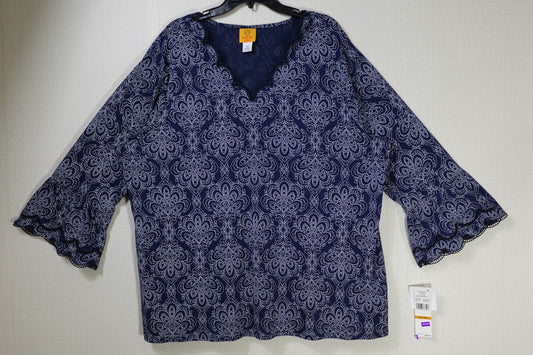 Ruby Rd., New Long Sleeves Top, 3X