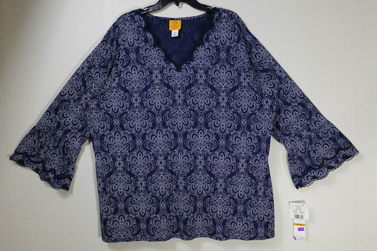 Ruby Rd., New Long Sleeves Top, 3X