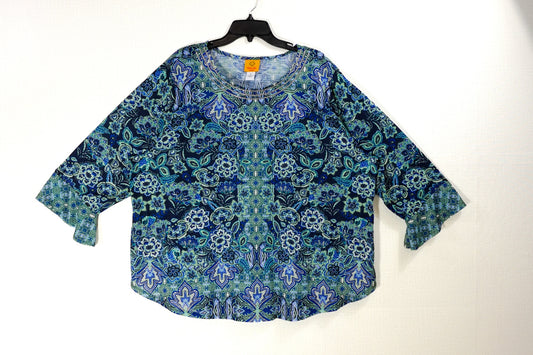 Ruby Rd, 3/4 Sleeve Top, 3X