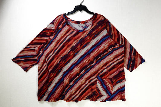 LOGO Lori Goldstein, 3/4 Sleeve Top, 4X