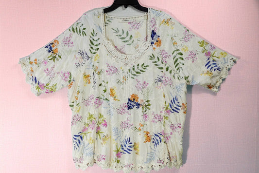 Solitaire, Short Sleeved Top, 1X Solitaire Short Sleeved Top More To Love Consignment