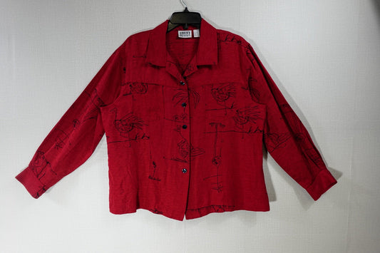 Chico's Design, Long Sleeves Top- Button Down, XL (chicos 3) Chico's Design Long Sleeves Top- Button Down More To Love Consignment
