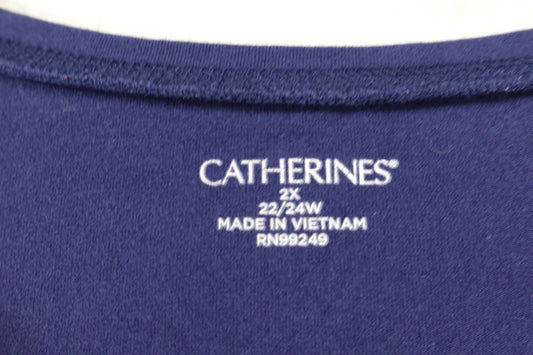 Catherines, Short Sleeved Top, 22/24 (2X)