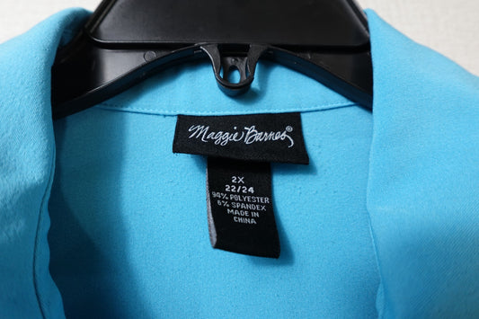 Maggie Barnes, Short Sleeved Top, 22/24 (2X)