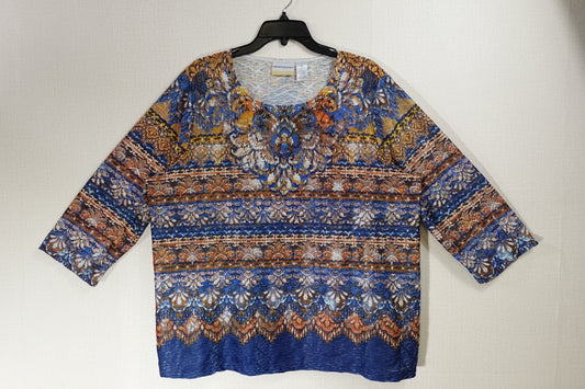 Alfred Dunner, Long Sleeves Top, 20W Alfred Dunner Long Sleeves Top More To Love Consignment