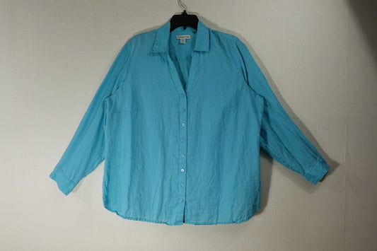 Coldwater Creek, Long Sleeves Top- Button Down, 2X 20/22