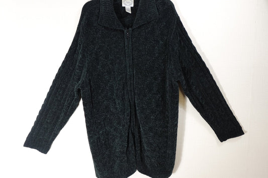 Stitches in Time, Cardigan, 1X Stitches in Time Cardigan More To Love Consignment