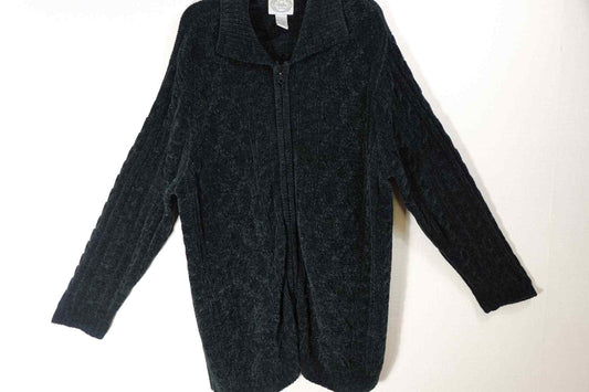 Stitches in Time, Cardigan, 1X Stitches in Time Cardigan More To Love Consignment