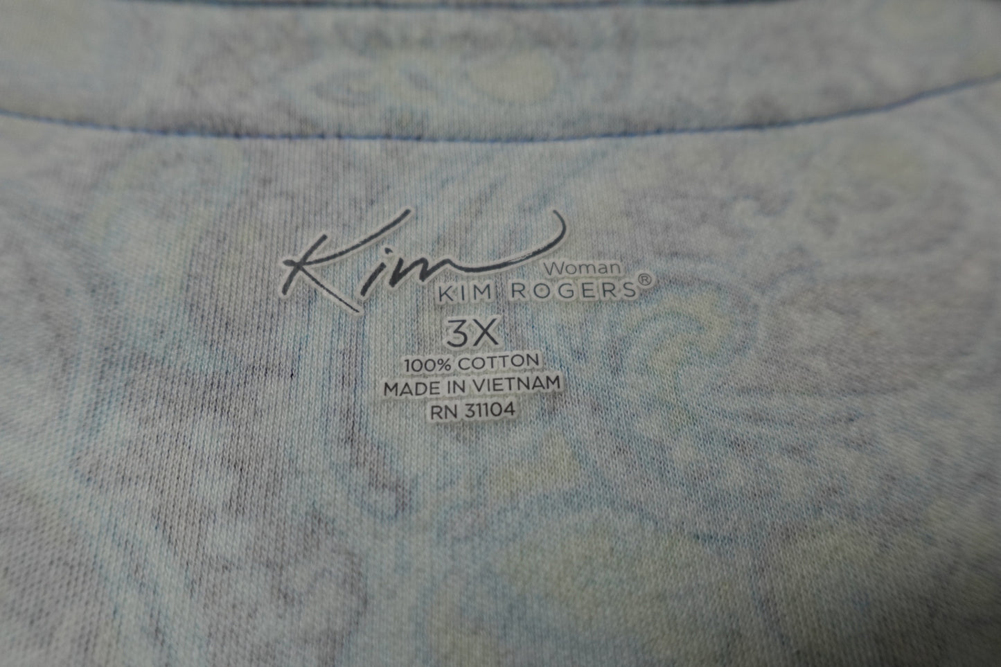 Kim Rogers, 3/4 SLEEVE TOP, 3X