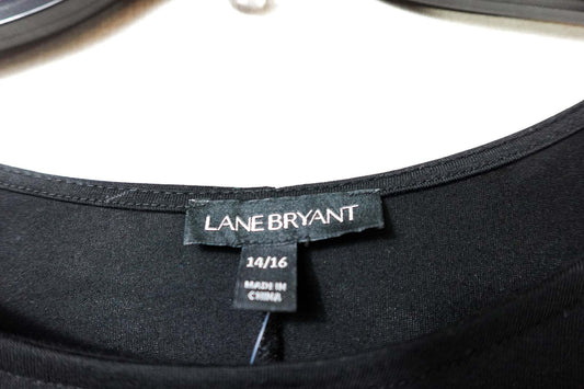 Lane Bryant, NEW 3/4 Sleeve Batwing Top, 14/16, Black