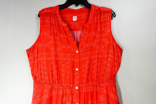 GAP, Sleeveless Dress, Large Red