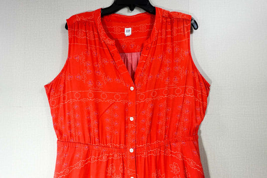 GAP, Sleeveless Dress, Large Red