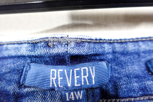 Revery, JEANS mid-rise Girlfriend, 14W, Blue
