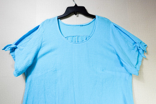 Handmade, Handmade Short Sleeve Top, XL Blue